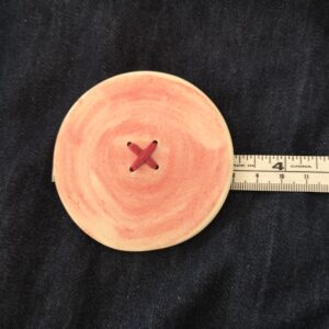 Big Button Brooch - Red with Red