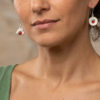 tea cup earring wearing